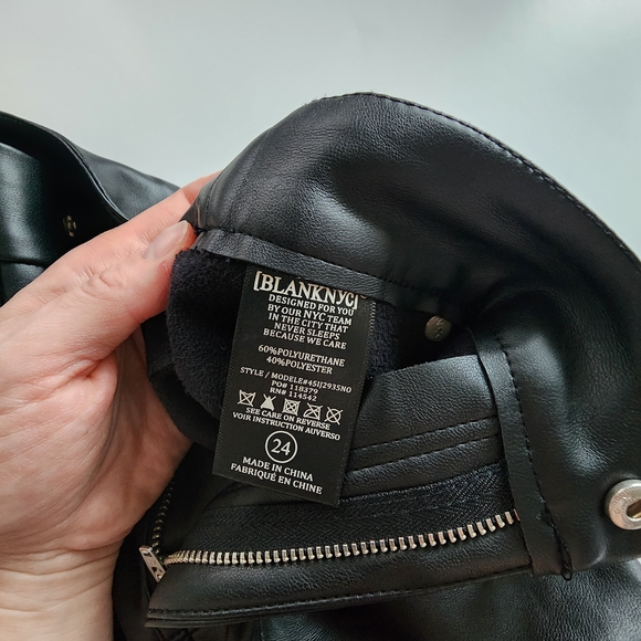 Blank NYC Black Leather Pants/ Baxter Rib Cage Pants - Picture 10 of 12